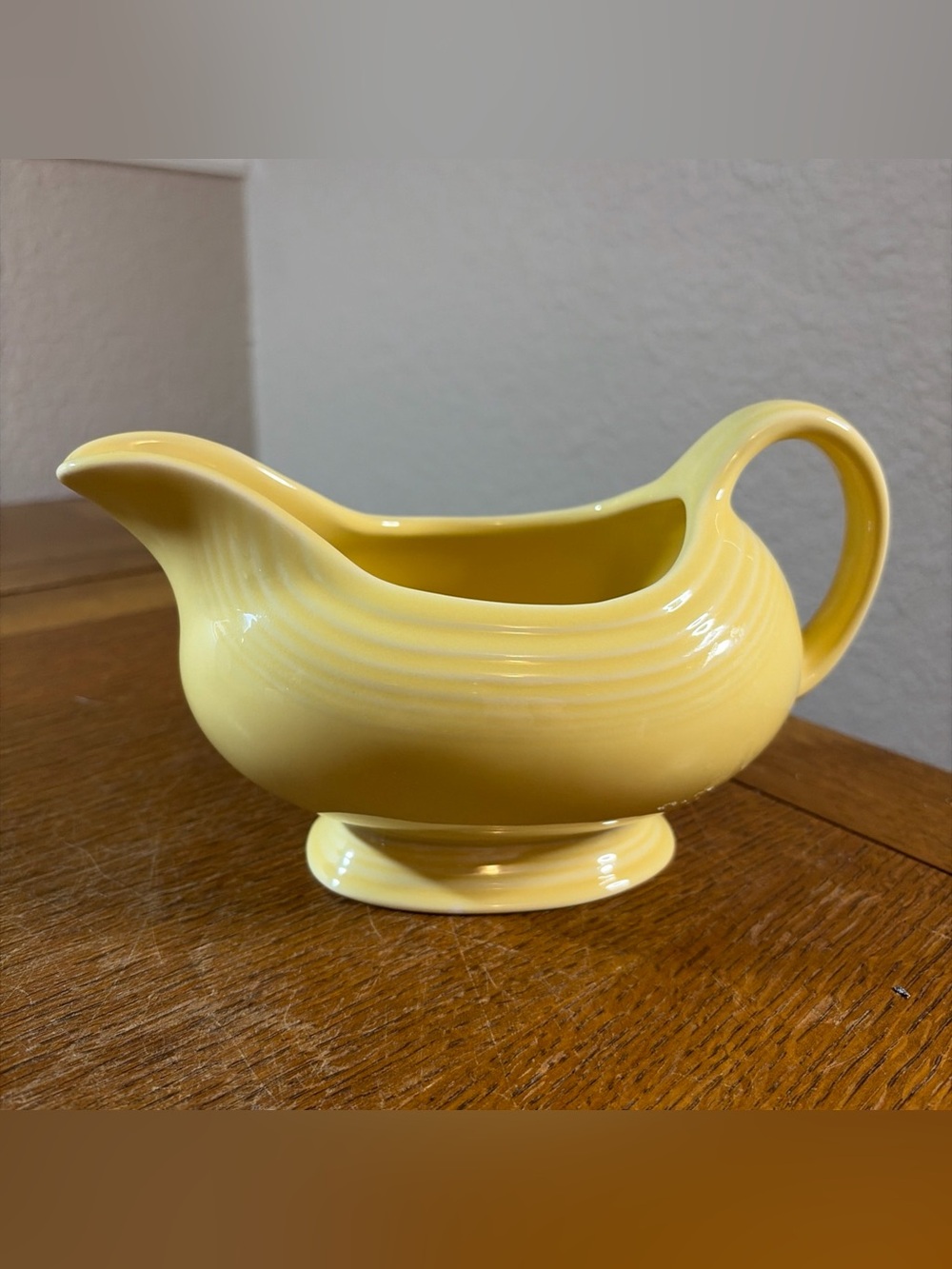Fiestaware Yellow Ceramic Gravy Boat